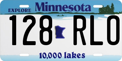 MN license plate 128RLO