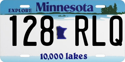 MN license plate 128RLQ
