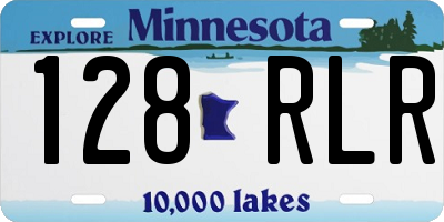MN license plate 128RLR