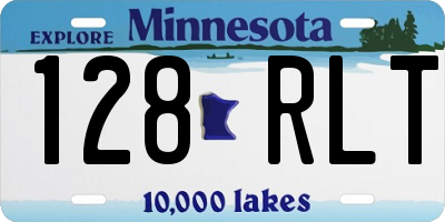 MN license plate 128RLT