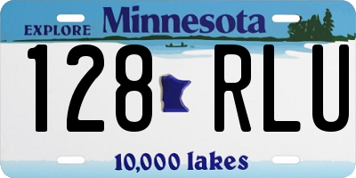 MN license plate 128RLU
