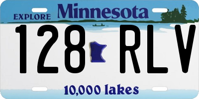 MN license plate 128RLV
