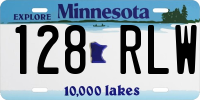 MN license plate 128RLW