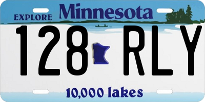 MN license plate 128RLY