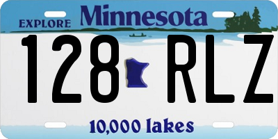 MN license plate 128RLZ