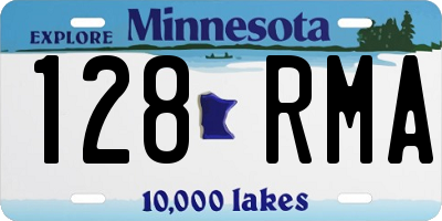 MN license plate 128RMA