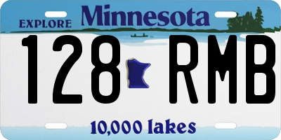 MN license plate 128RMB