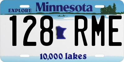 MN license plate 128RME