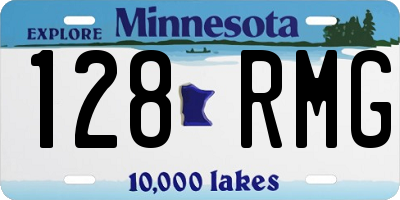 MN license plate 128RMG