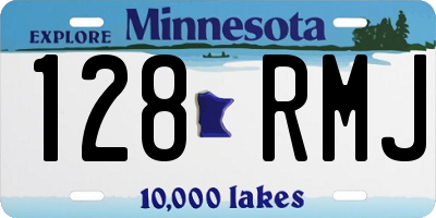 MN license plate 128RMJ