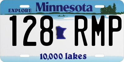 MN license plate 128RMP
