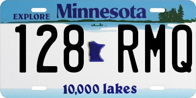MN license plate 128RMQ
