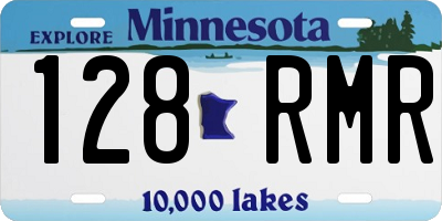 MN license plate 128RMR