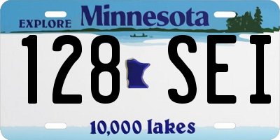 MN license plate 128SEI
