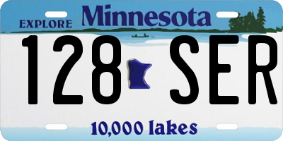 MN license plate 128SER