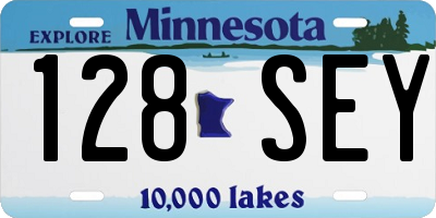 MN license plate 128SEY