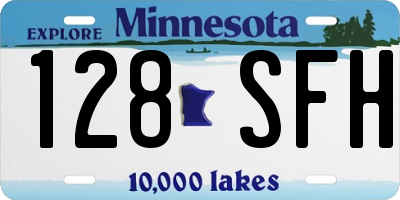 MN license plate 128SFH