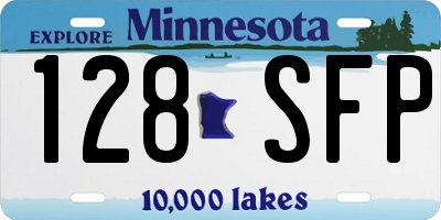 MN license plate 128SFP