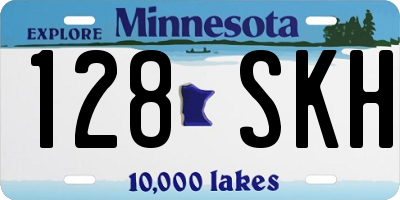 MN license plate 128SKH