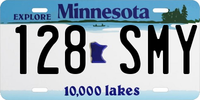 MN license plate 128SMY