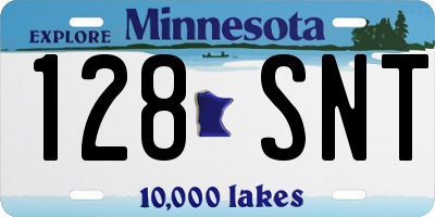 MN license plate 128SNT