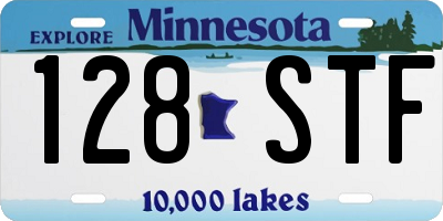 MN license plate 128STF