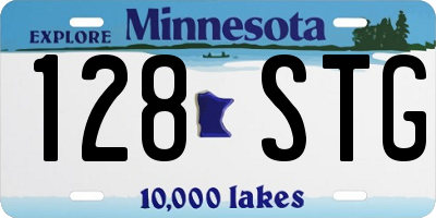 MN license plate 128STG
