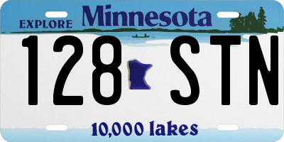 MN license plate 128STN