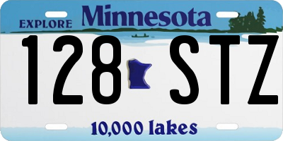 MN license plate 128STZ