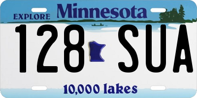 MN license plate 128SUA