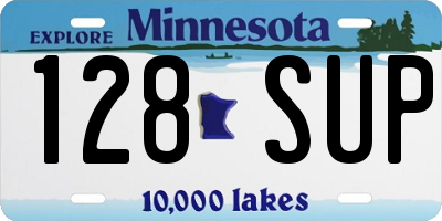 MN license plate 128SUP