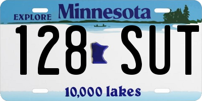 MN license plate 128SUT