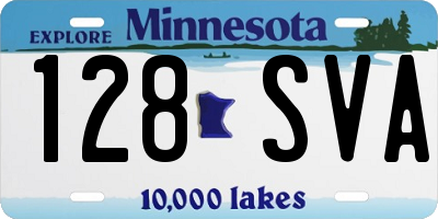 MN license plate 128SVA