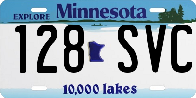 MN license plate 128SVC