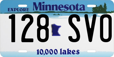 MN license plate 128SVO