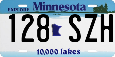 MN license plate 128SZH