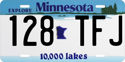 MN license plate 128TFJ