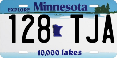 MN license plate 128TJA