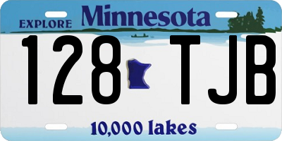 MN license plate 128TJB