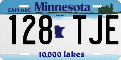 MN license plate 128TJE