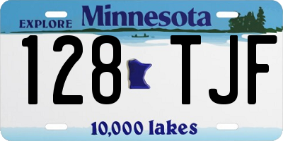 MN license plate 128TJF