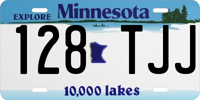 MN license plate 128TJJ