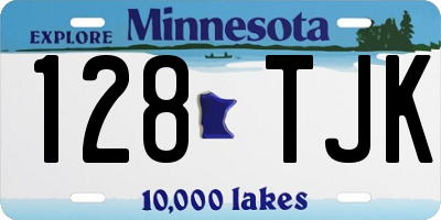 MN license plate 128TJK