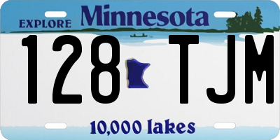 MN license plate 128TJM