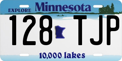 MN license plate 128TJP