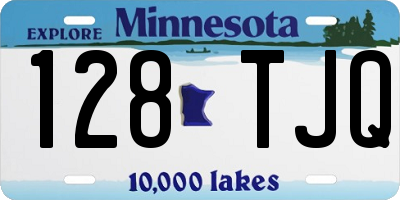 MN license plate 128TJQ
