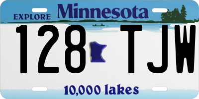 MN license plate 128TJW
