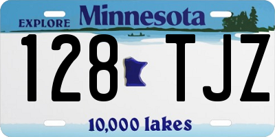 MN license plate 128TJZ