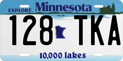 MN license plate 128TKA