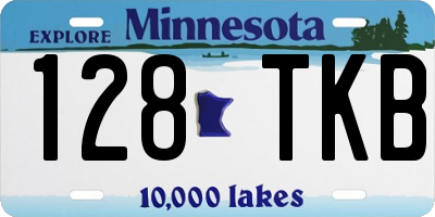 MN license plate 128TKB